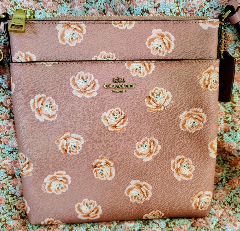 NWOT Coach Kitt Rose Floral Crossbody Shoulder Bag MSRP $175